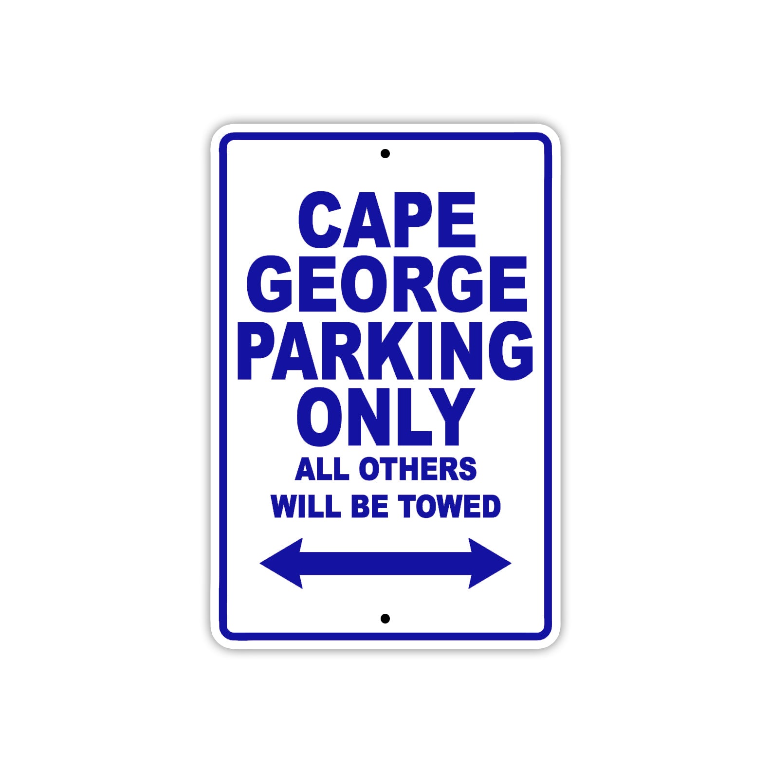 Cape George Boats Parking Only All Others Will Be Towed Sea Ocean Beach Lake Boat Aluminum Metal Sign Plate