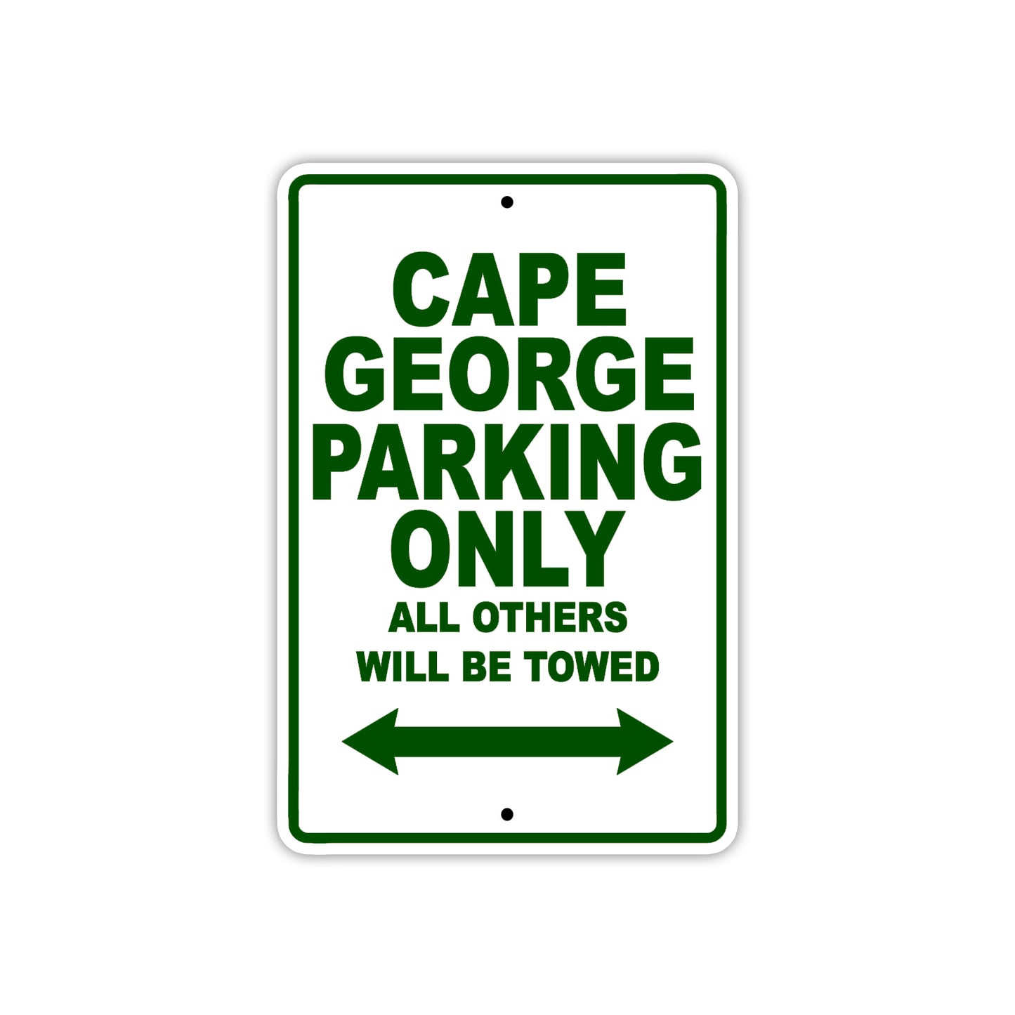 Cape George Boats Parking Only All Others Will Be Towed Sea Ocean Beach Lake Boat Aluminum Metal Sign Plate
