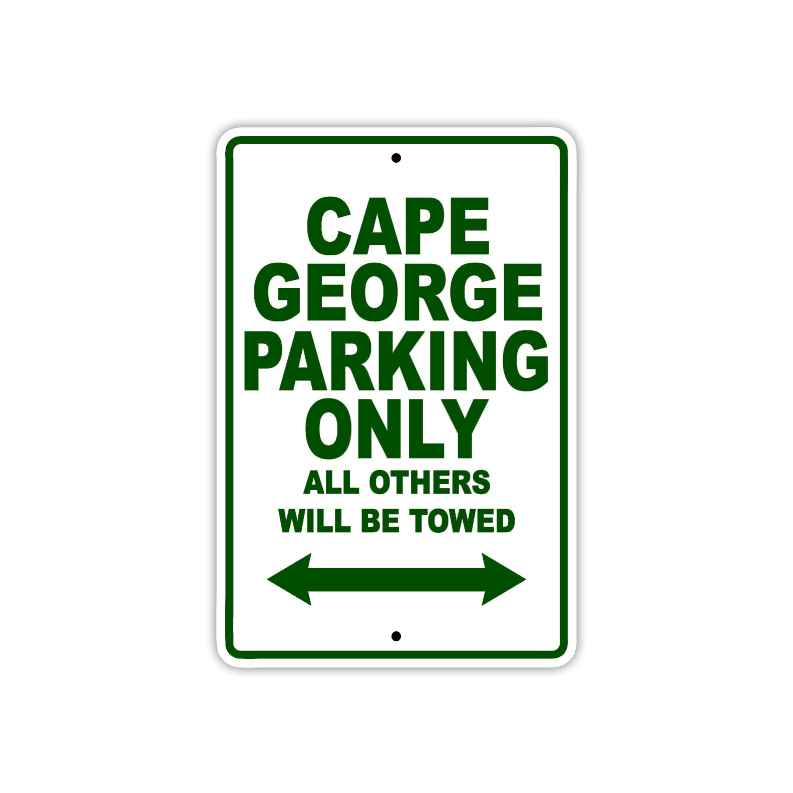 Cape George Boats Parking Only All Others Will Be Towed Sea Ocean Beach Lake Boat Aluminum Metal Sign Plate