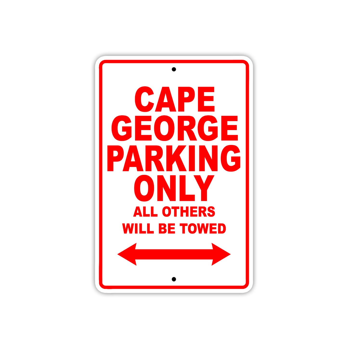 Cape George Boats Parking Only All Others Will Be Towed Sea Ocean Beach Lake Boat Aluminum Metal Sign Plate