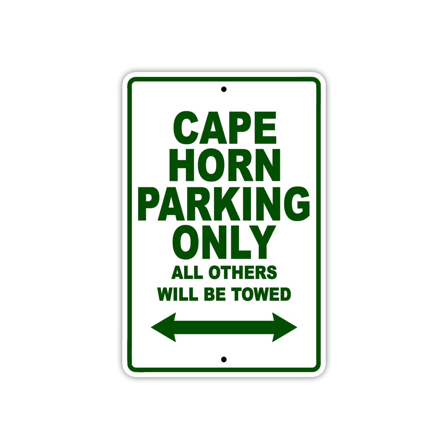 Cape Horn Boats Parking Only All Others Will Be Towed Sea Ocean Beach Lake Boat Aluminum Metal Sign Plate