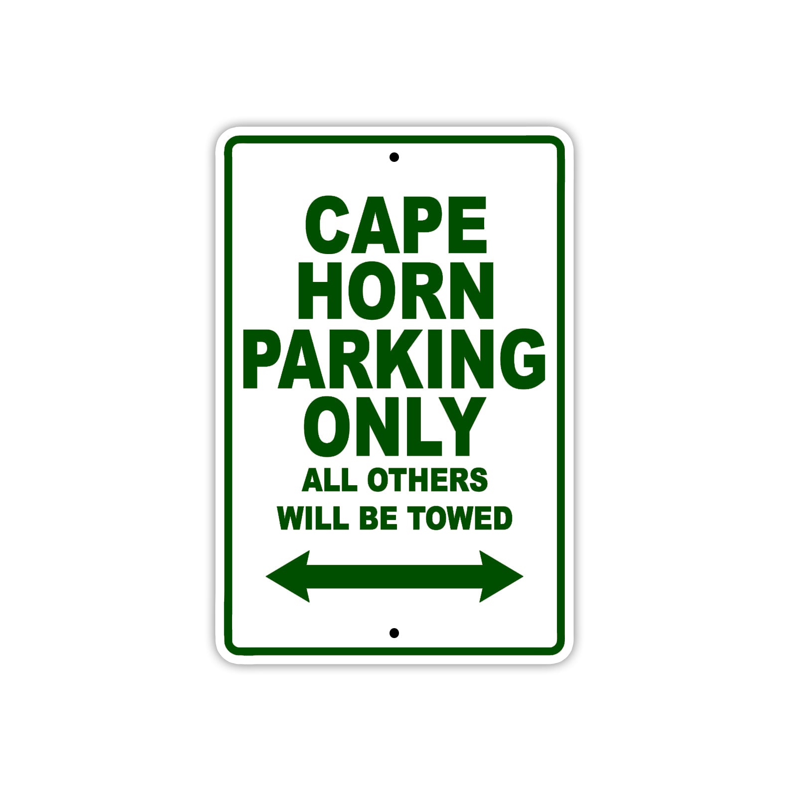 Cape Horn Boats Parking Only All Others Will Be Towed Sea Ocean Beach Lake Boat Aluminum Metal Sign Plate