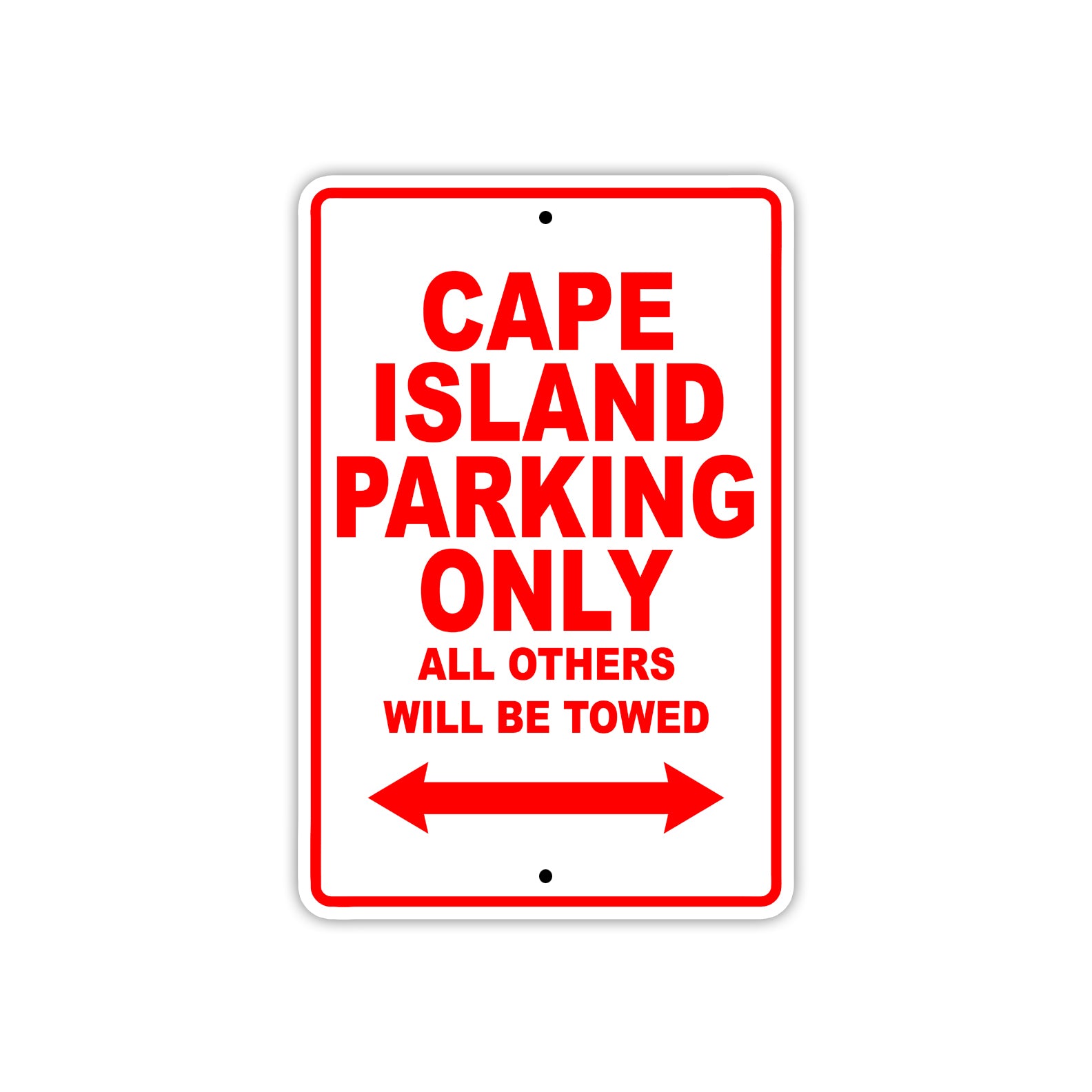 Cape Island Boats Parking Only All Others Will Be Towed Sea Ocean Beach Lake Boat Aluminum Metal Sign Plate