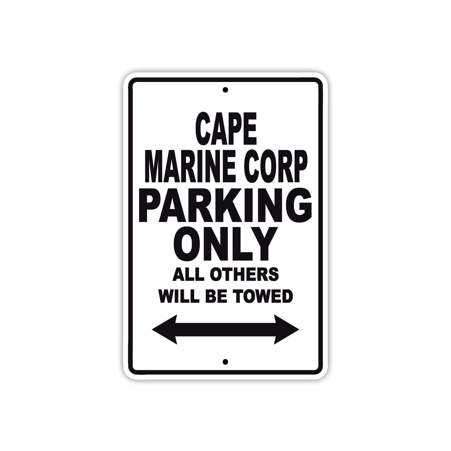 Cape Marine Corp Boats Parking Only All Others Will Be Towed Sea Ocean Beach Lake Boat Aluminum Metal Sign Plate