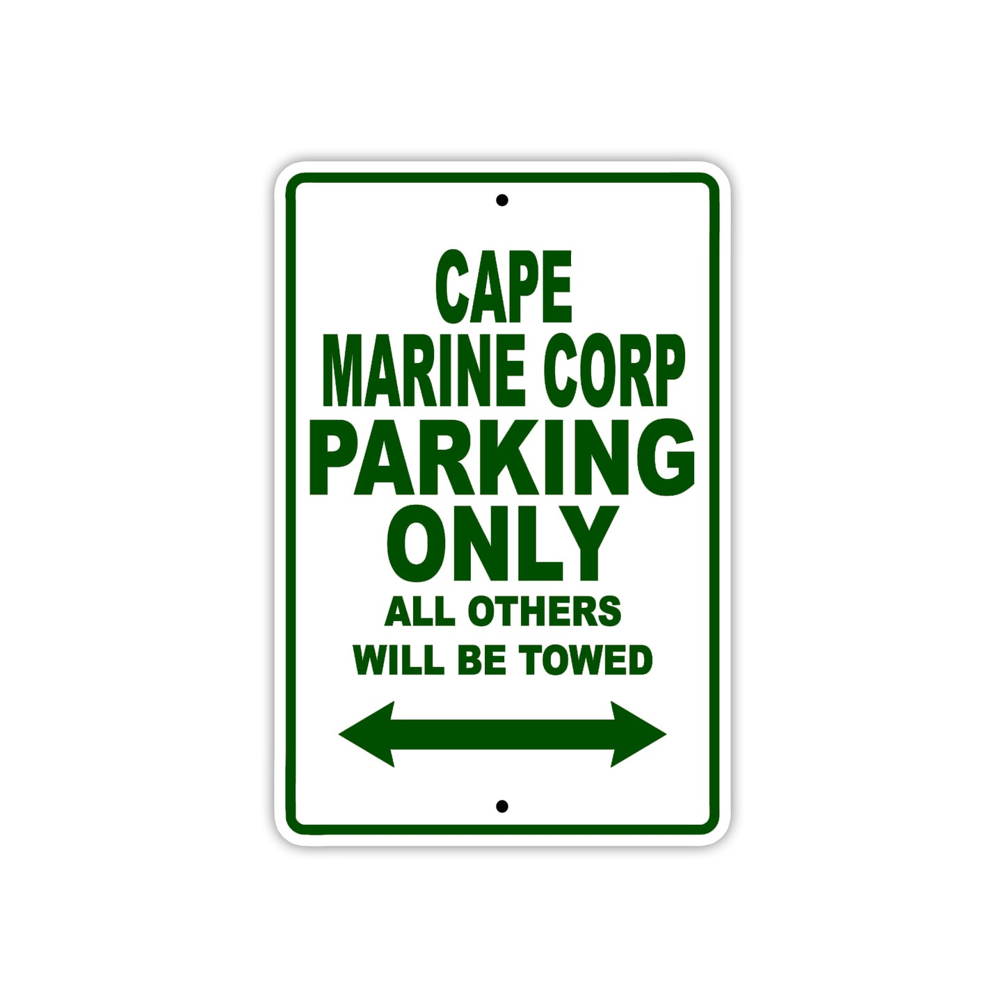 Cape Marine Corp Boats Parking Only All Others Will Be Towed Sea Ocean Beach Lake Boat Aluminum Metal Sign Plate