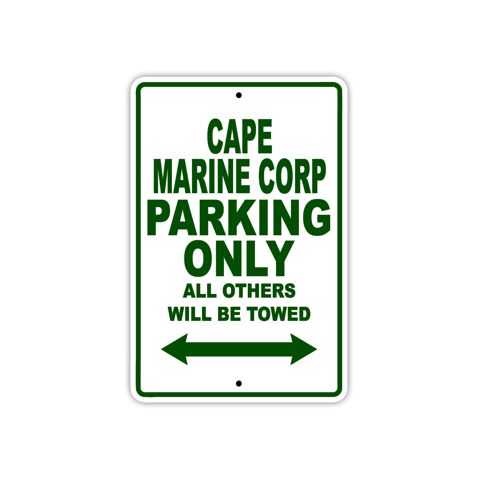 Cape Marine Corp Boats Parking Only All Others Will Be Towed Sea Ocean Beach Lake Boat Aluminum Metal Sign Plate