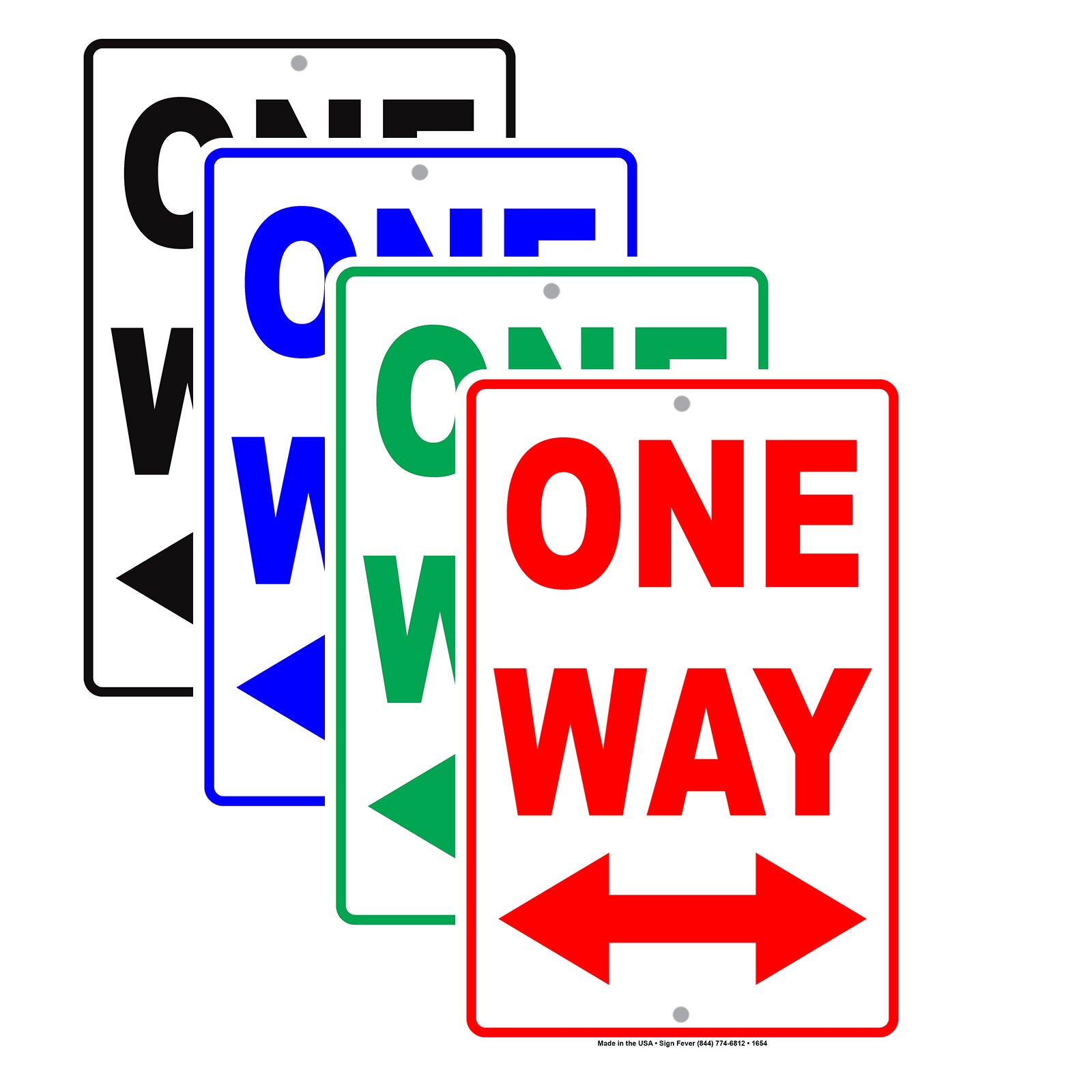One Way Both Ways Arrow Which Way Gag Funny Road Highway Street Avenue Blvd Warning Aluminum Sign
