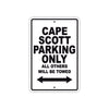 Cape Scott Boats Parking Only All Others Will Be Towed Sea Ocean Beach Lake Boat Aluminum Metal Sign Plate