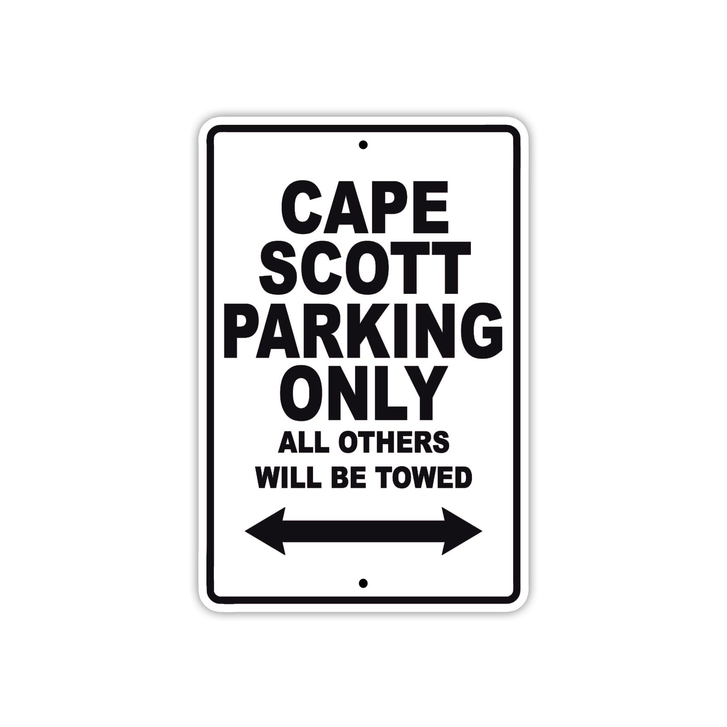 Cape Scott Boats Parking Only All Others Will Be Towed Sea Ocean Beach Lake Boat Aluminum Metal Sign Plate
