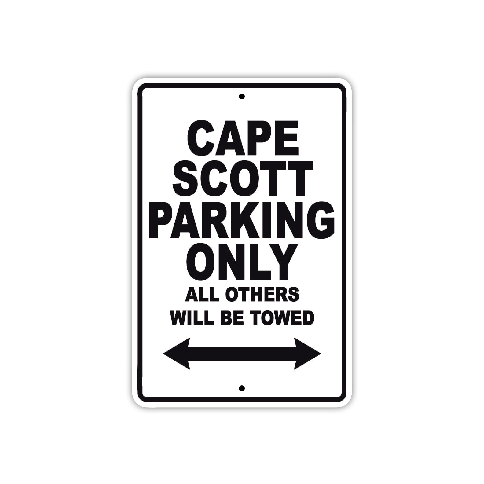 Cape Scott Boats Parking Only All Others Will Be Towed Sea Ocean Beach Lake Boat Aluminum Metal Sign Plate