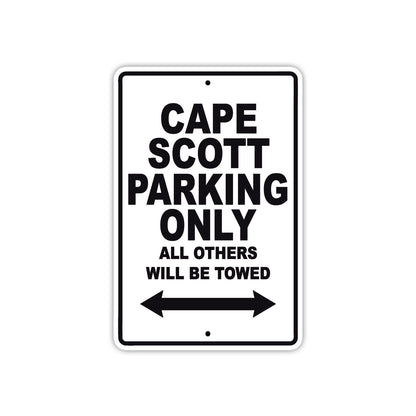 Cape Scott Boats Parking Only All Others Will Be Towed Sea Ocean Beach Lake Boat Aluminum Metal Sign Plate