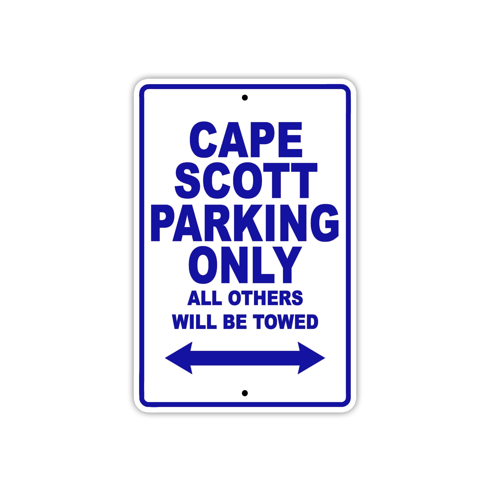 Cape Scott Boats Parking Only All Others Will Be Towed Sea Ocean Beach Lake Boat Aluminum Metal Sign Plate
