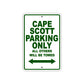 Cape Scott Boats Parking Only All Others Will Be Towed Sea Ocean Beach Lake Boat Aluminum Metal Sign Plate