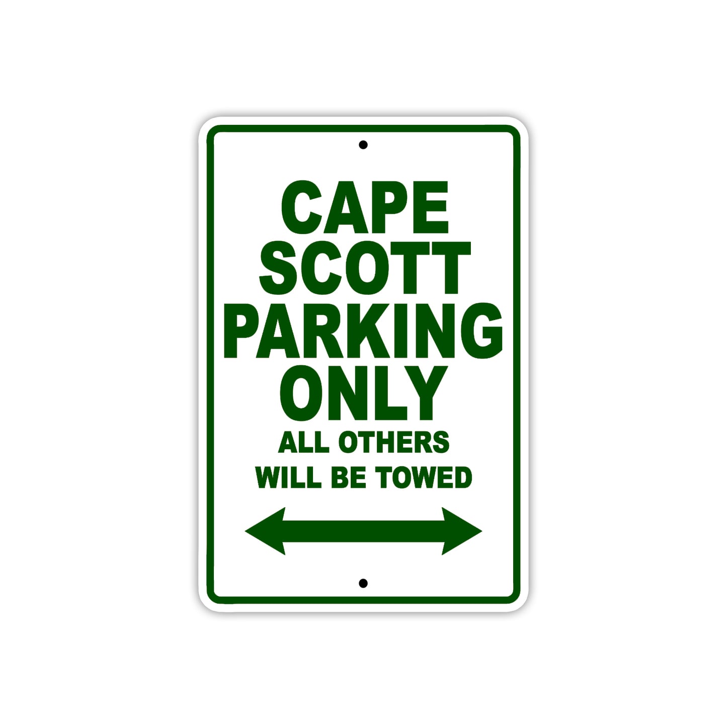 Cape Scott Boats Parking Only All Others Will Be Towed Sea Ocean Beach Lake Boat Aluminum Metal Sign Plate