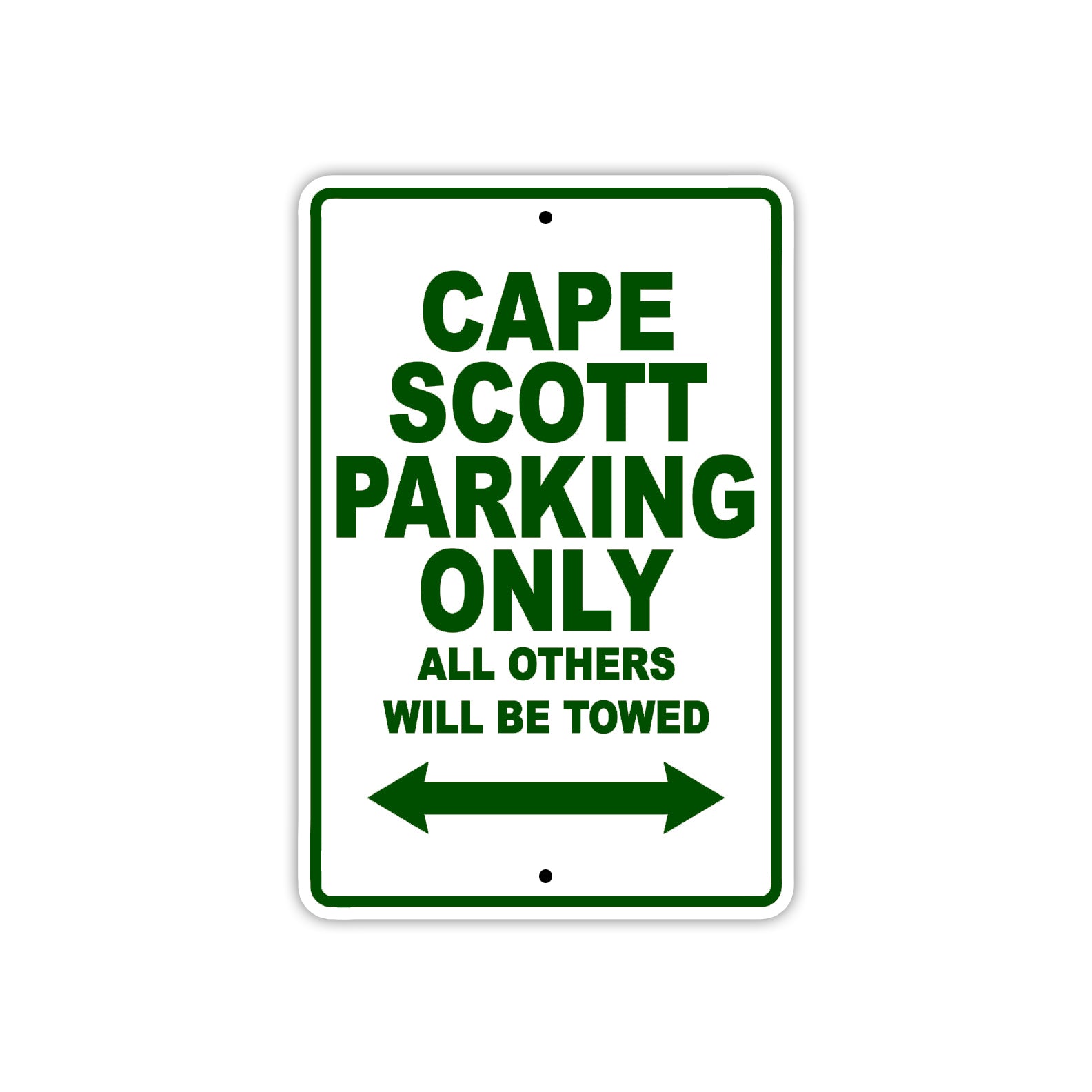 Cape Scott Boats Parking Only All Others Will Be Towed Sea Ocean Beach Lake Boat Aluminum Metal Sign Plate