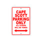 Cape Scott Boats Parking Only All Others Will Be Towed Sea Ocean Beach Lake Boat Aluminum Metal Sign Plate