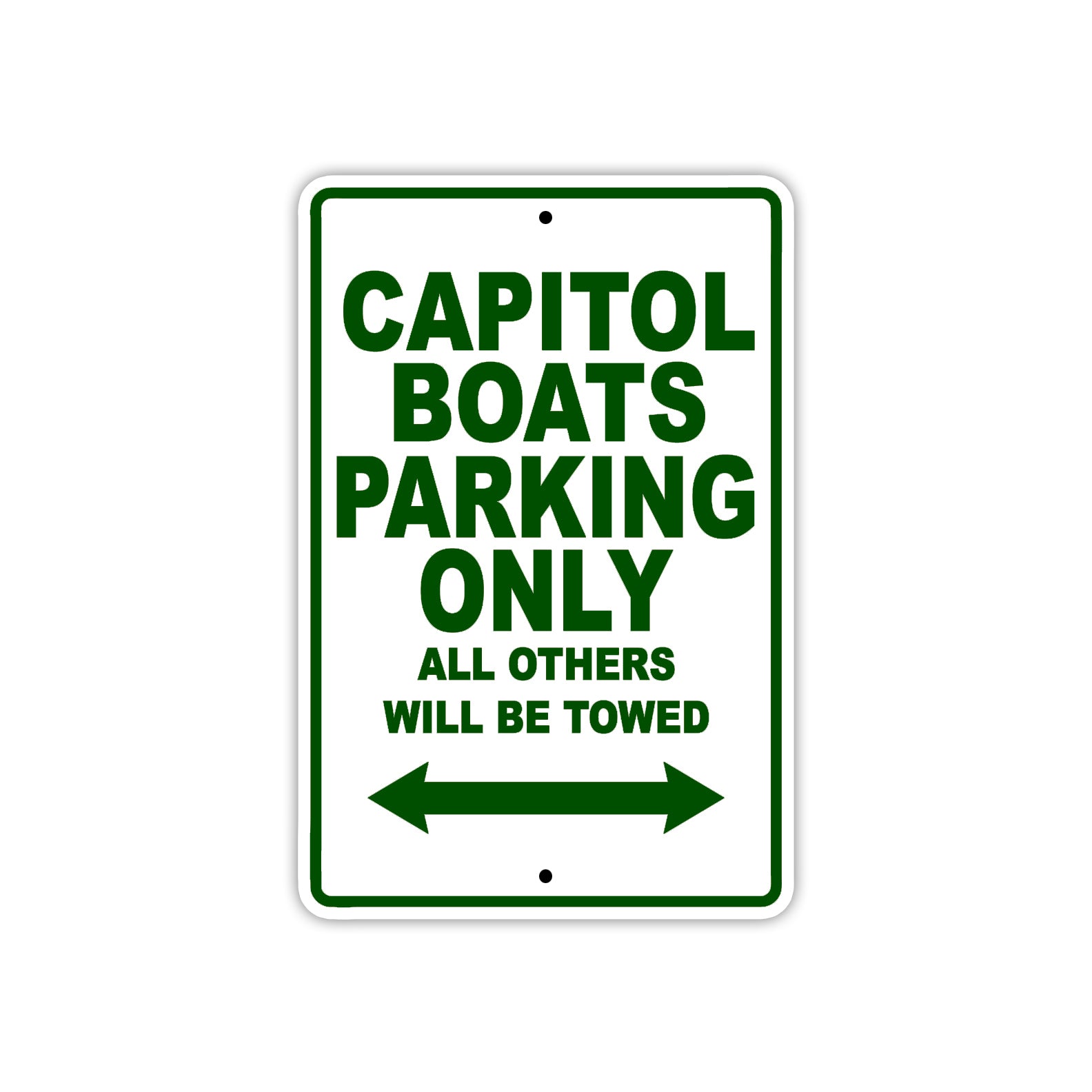 Capitol Boats Boats Parking Only All Others Will Be Towed Sea Ocean Beach Lake Boat Aluminum Metal Sign Plate