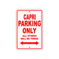Capri Boats Parking Only All Others Will Be Towed Sea Ocean Beach Lake Boat Aluminum Metal Sign Plate