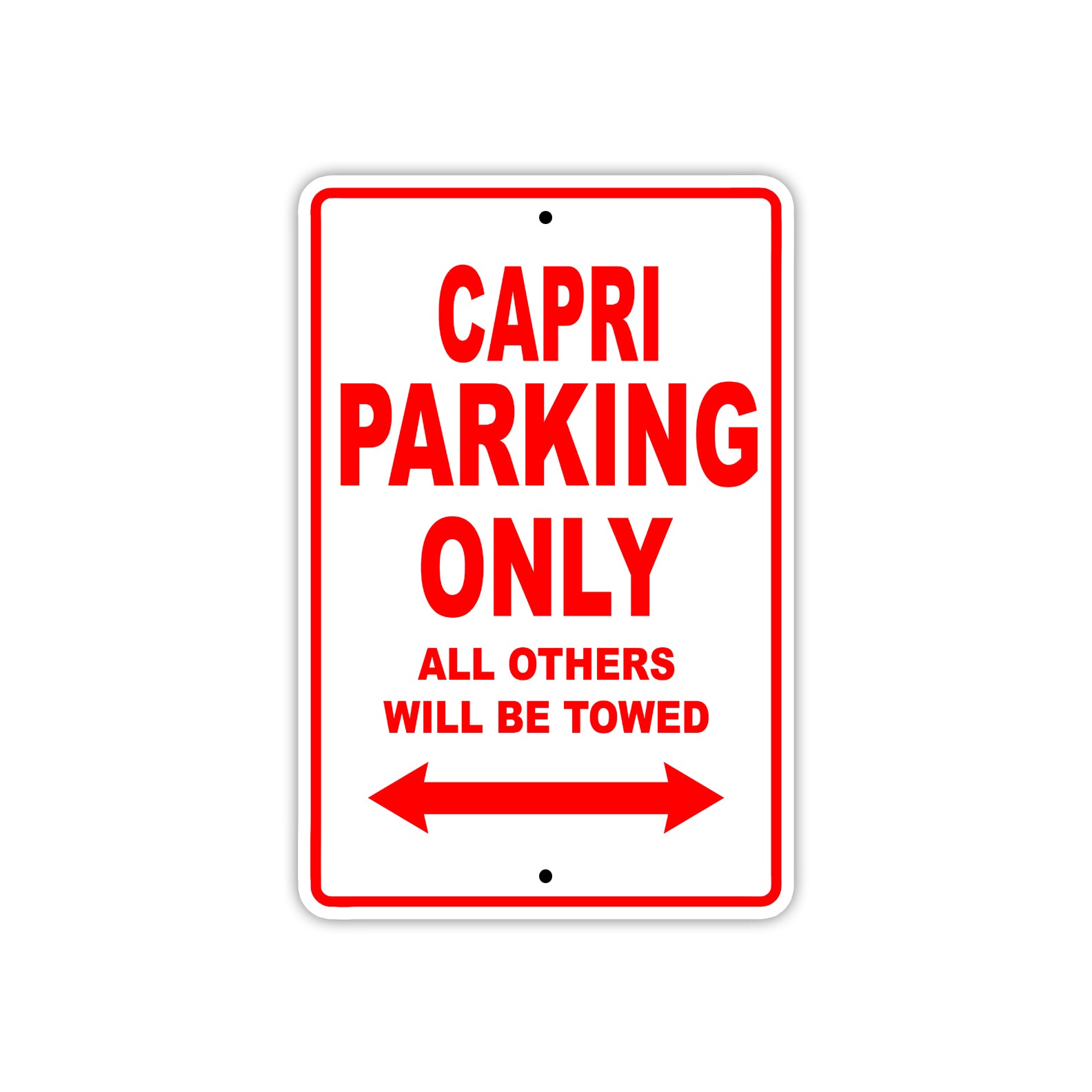 Capri Boats Parking Only All Others Will Be Towed Sea Ocean Beach Lake Boat Aluminum Metal Sign Plate