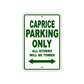 Caprice Boats Parking Only All Others Will Be Towed Sea Ocean Beach Lake Boat Aluminum Metal Sign Plate