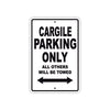 Cargile Boats Parking Only All Others Will Be Towed Sea Ocean Beach Lake Boat Aluminum Metal Sign Plate
