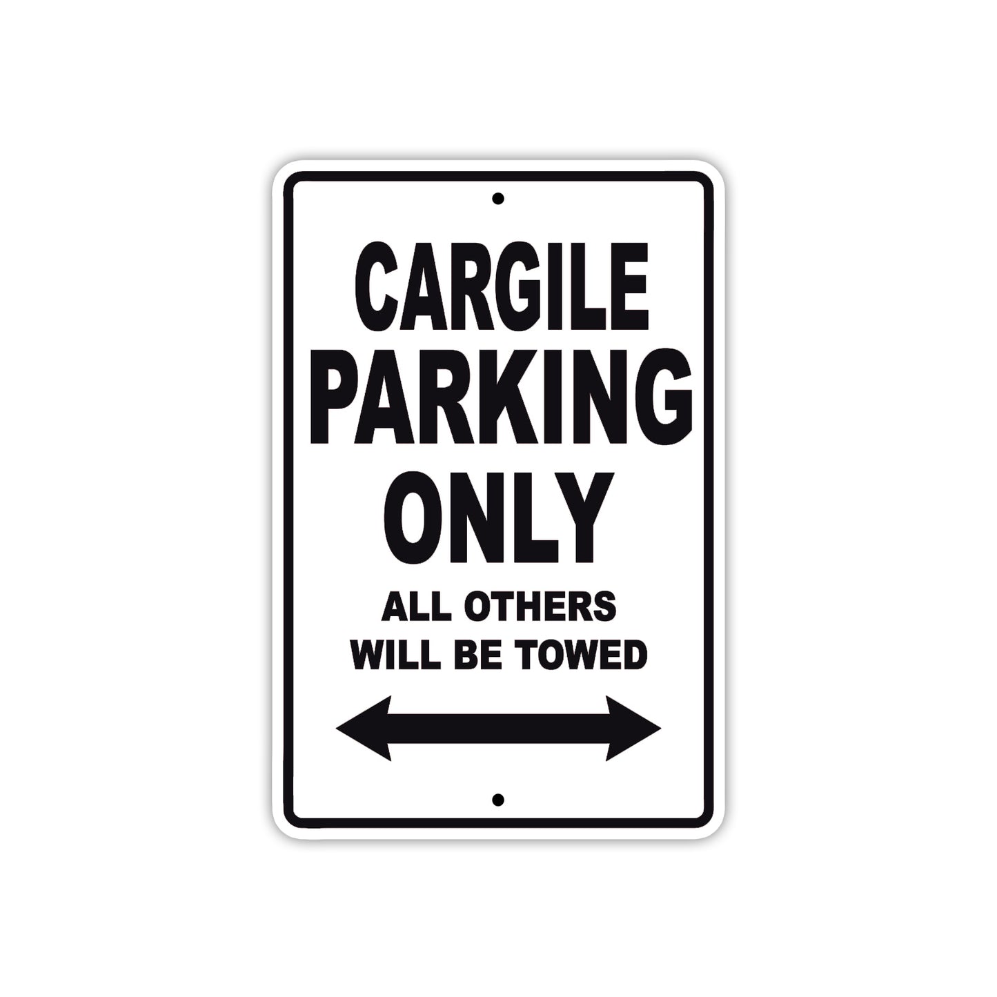 Cargile Boats Parking Only All Others Will Be Towed Sea Ocean Beach Lake Boat Aluminum Metal Sign Plate