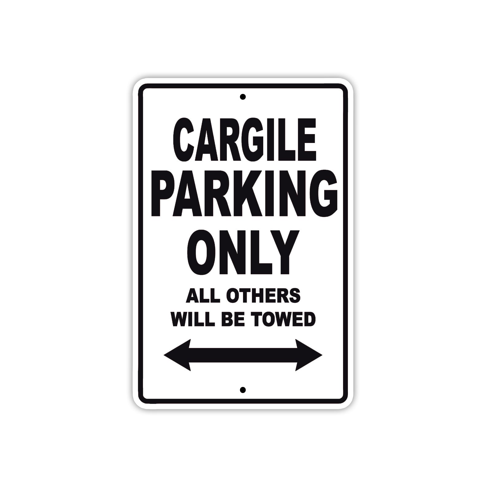 Cargile Boats Parking Only All Others Will Be Towed Sea Ocean Beach Lake Boat Aluminum Metal Sign Plate