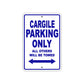 Cargile Boats Parking Only All Others Will Be Towed Sea Ocean Beach Lake Boat Aluminum Metal Sign Plate