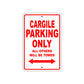 Cargile Boats Parking Only All Others Will Be Towed Sea Ocean Beach Lake Boat Aluminum Metal Sign Plate