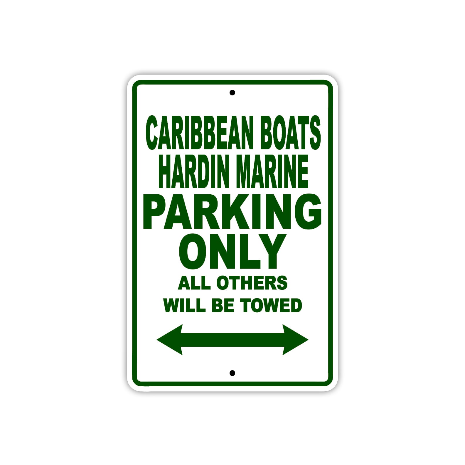 Caribbean Boats Hardin Marinel Boats Parking Only All Others Will Be Towed Sea Ocean Beach Lake Boat Aluminum Metal Sign Plate