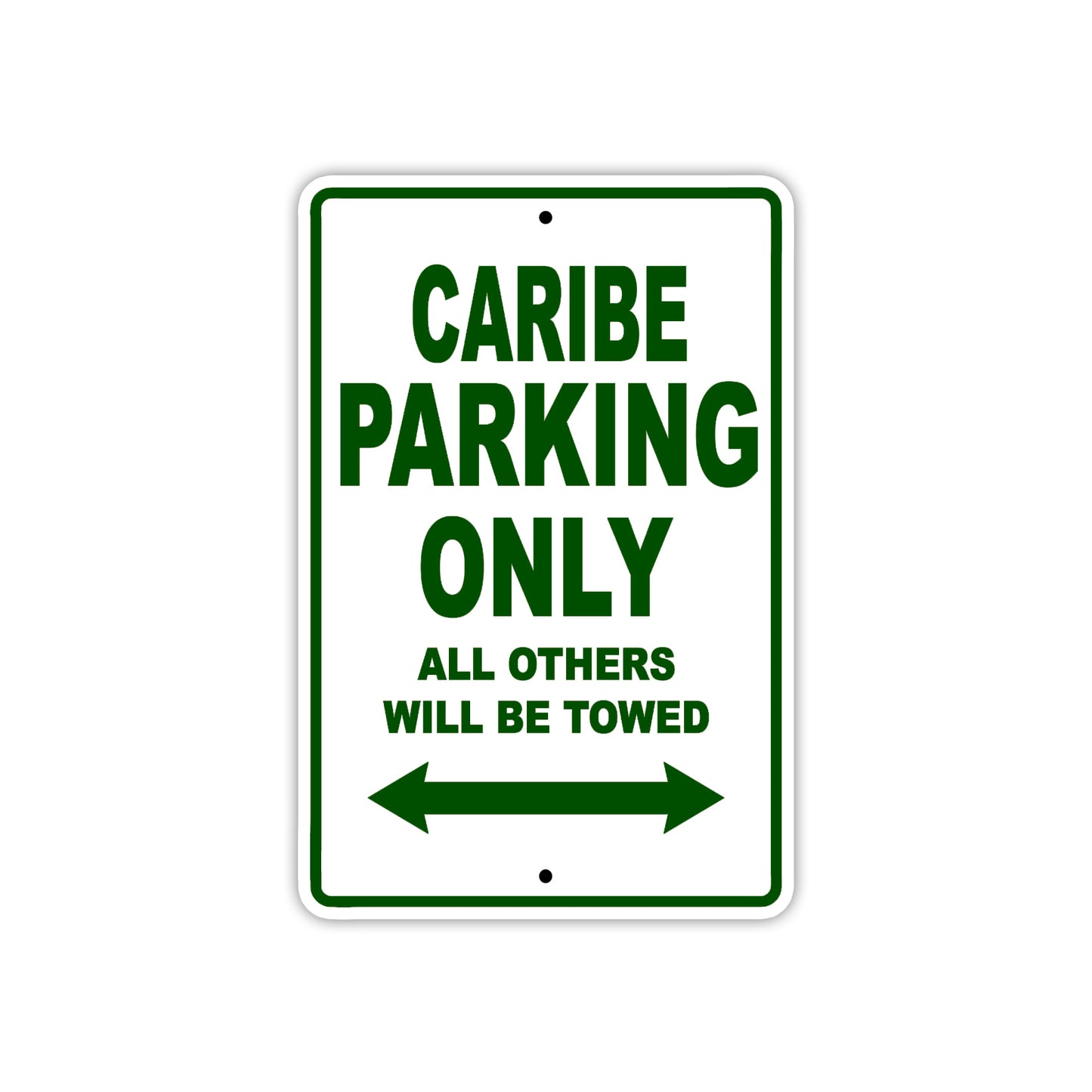 Caribe Boats Parking Only All Others Will Be Towed Sea Ocean Beach Lake Boat Aluminum Metal Sign Plate