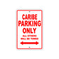 Caribe Boats Parking Only All Others Will Be Towed Sea Ocean Beach Lake Boat Aluminum Metal Sign Plate