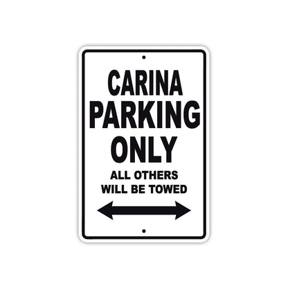 Carina Boats Parking Only All Others Will Be Towed Sea Ocean Beach Lake Boat Aluminum Metal Sign Plate