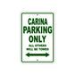 Carina Boats Parking Only All Others Will Be Towed Sea Ocean Beach Lake Boat Aluminum Metal Sign Plate