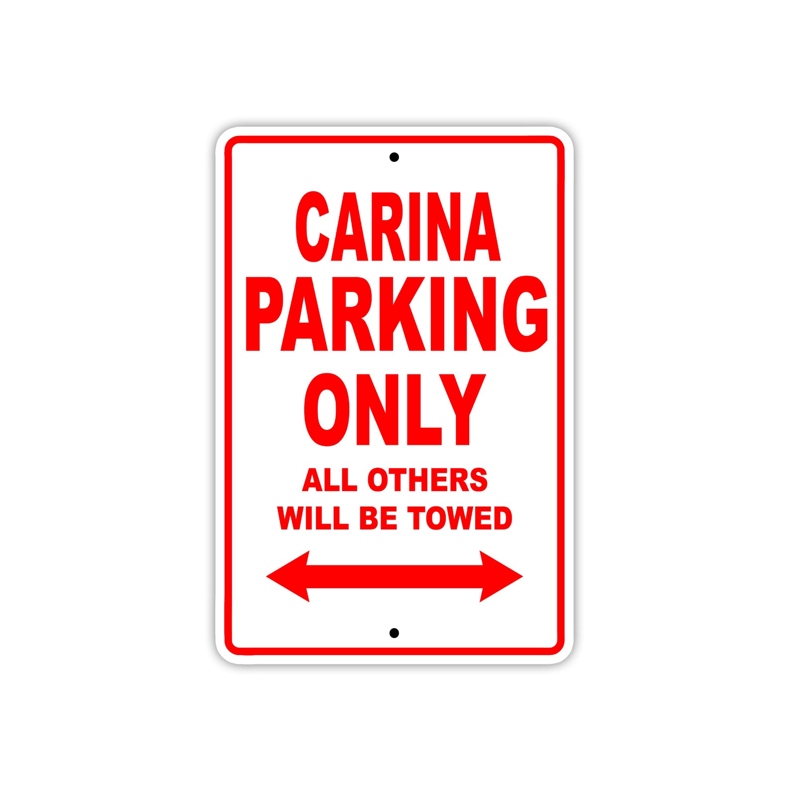 Carina Boats Parking Only All Others Will Be Towed Sea Ocean Beach Lake Boat Aluminum Metal Sign Plate