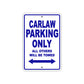 Carlaw Boats Parking Only All Others Will Be Towed Sea Ocean Beach Lake Boat Aluminum Metal Sign Plate