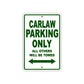 Carlaw Boats Parking Only All Others Will Be Towed Sea Ocean Beach Lake Boat Aluminum Metal Sign Plate