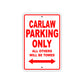 Carlaw Boats Parking Only All Others Will Be Towed Sea Ocean Beach Lake Boat Aluminum Metal Sign Plate