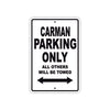 Carman Boats Parking Only All Others Will Be Towed Sea Ocean Beach Lake Boat Aluminum Metal Sign Plate