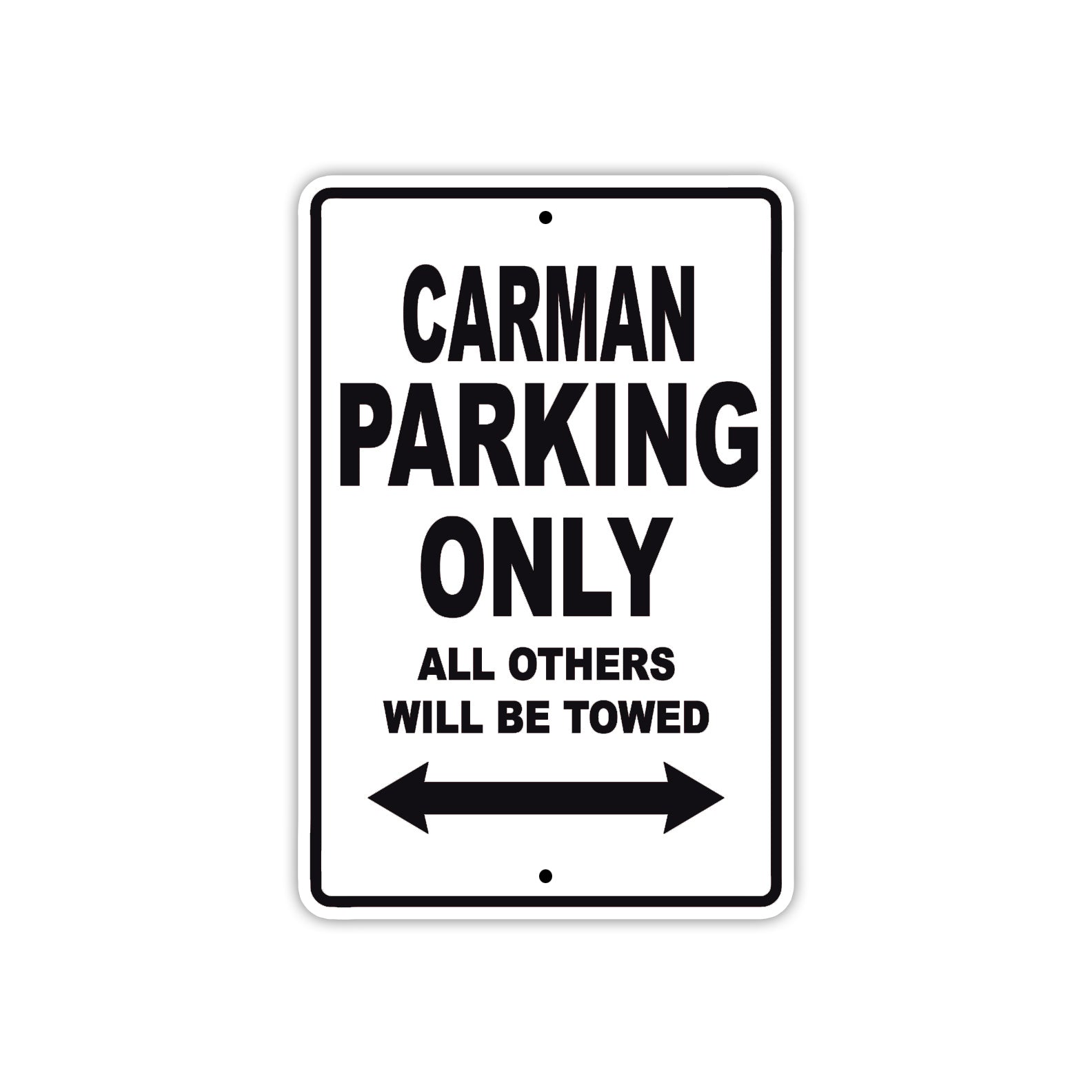 Carman Boats Parking Only All Others Will Be Towed Sea Ocean Beach Lake Boat Aluminum Metal Sign Plate
