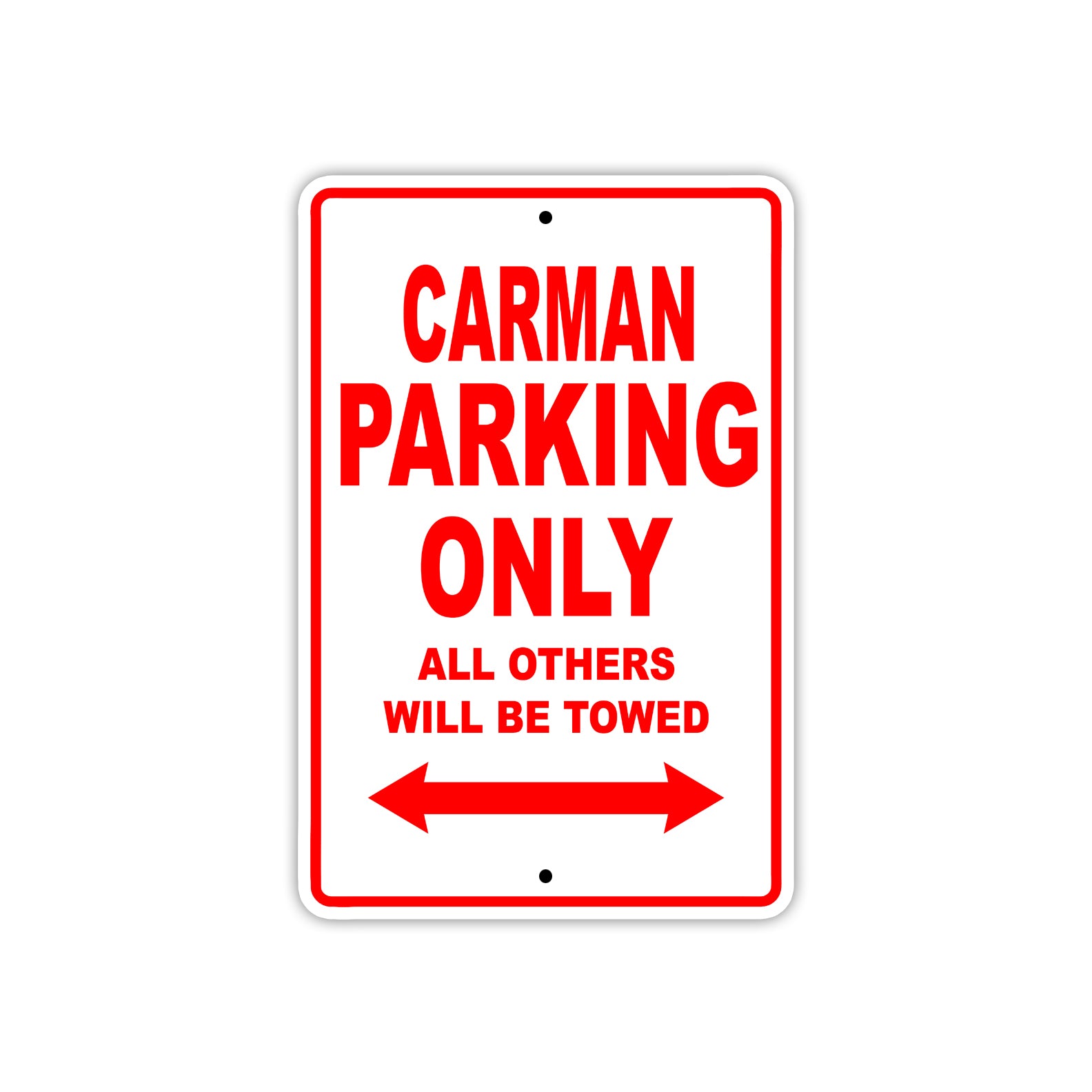 Carman Boats Parking Only All Others Will Be Towed Sea Ocean Beach Lake Boat Aluminum Metal Sign Plate