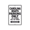 Carolina Boats Boats Parking Only All Others Will Be Towed Sea Ocean Beach Lake Boat Aluminum Metal Sign Plate