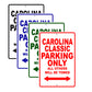 Carolina Classic Boats Parking Only All Others Will Be Towed Sea Ocean Beach Lake Boat Aluminum Metal Sign Plate