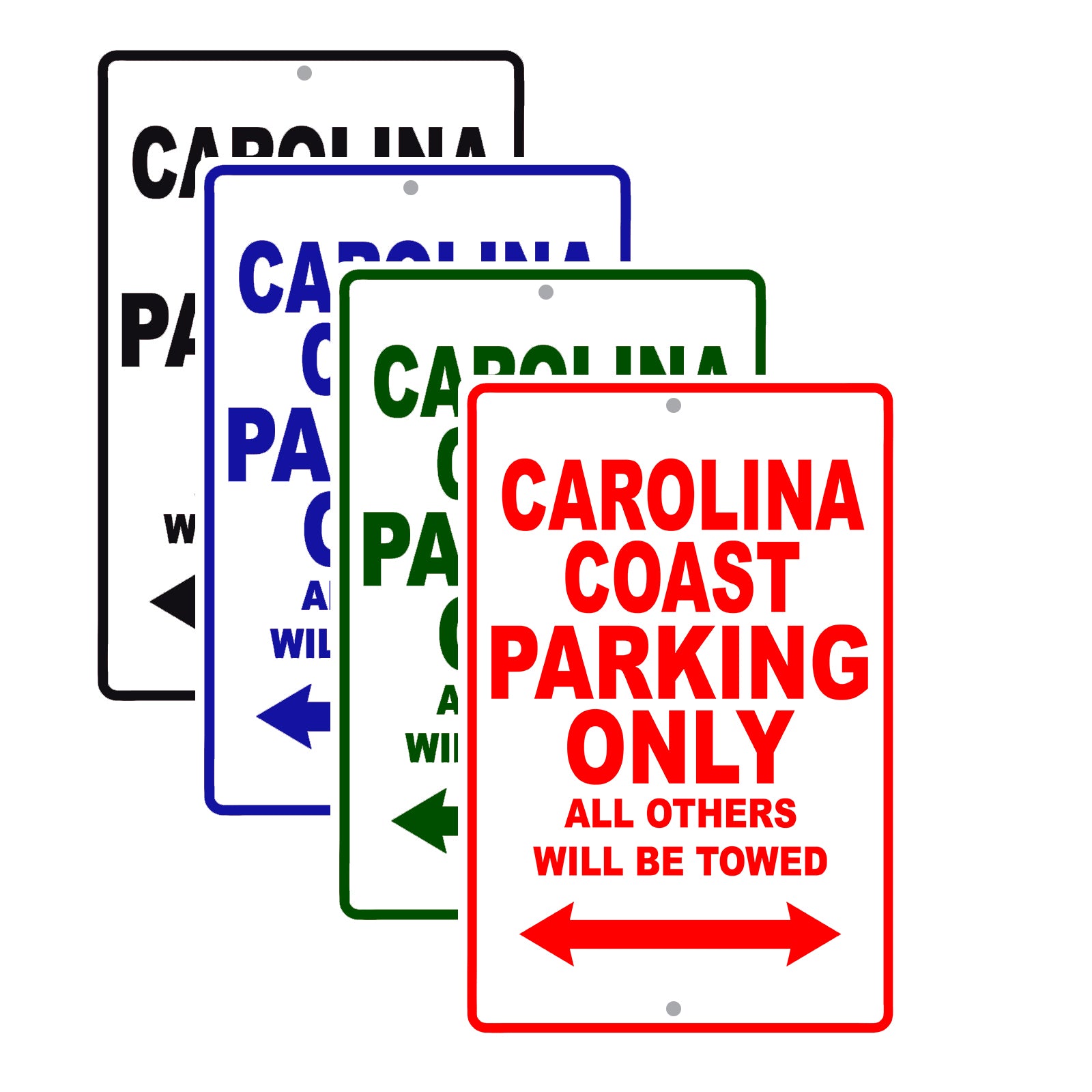 Carolina Coast Boats Parking Only All Others Will Be Towed Sea Ocean Beach Lake Boat Aluminum Metal Sign Plate