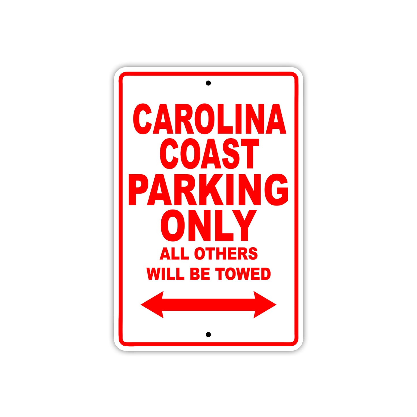 Carolina Coast Boats Parking Only All Others Will Be Towed Sea Ocean Beach Lake Boat Aluminum Metal Sign Plate