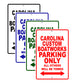 Carolina Custom Boatworks Boats Parking Only All Others Will Be Towed Sea Ocean Beach Lake Boat Aluminum Metal Sign Plate