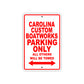 Carolina Custom Boatworks Boats Parking Only All Others Will Be Towed Sea Ocean Beach Lake Boat Aluminum Metal Sign Plate