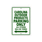 Carolina Outdoor Products Boats Parking Only All Others Will Be Towed Sea Ocean Beach Lake Boat Aluminum Metal Sign Plate