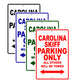 Carolina Skiff Boats Parking Only All Others Will Be Towed Sea Ocean Beach Lake Boat Aluminum Metal Sign Plate