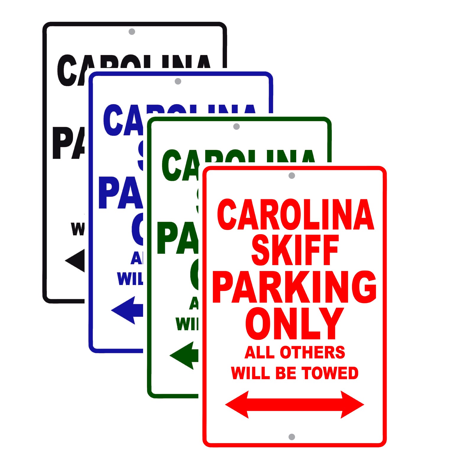 Carolina Skiff Boats Parking Only All Others Will Be Towed Sea Ocean Beach Lake Boat Aluminum Metal Sign Plate